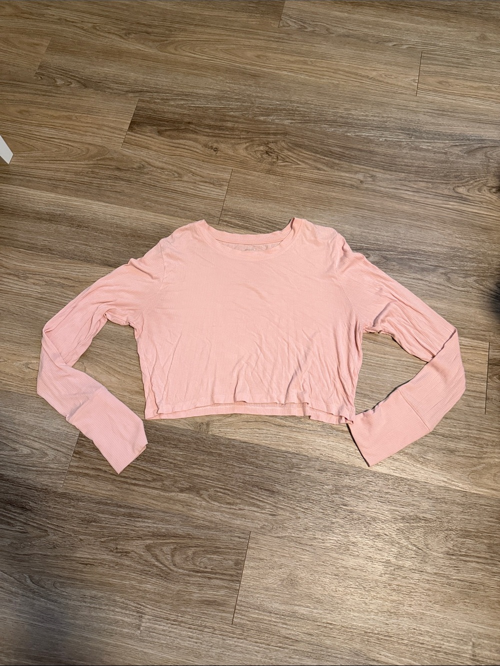 aerie Blush Pink Cropped Long-Sleeve Top